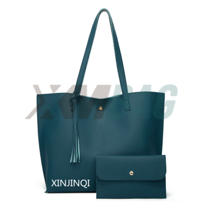 PU Leather Water-repellent Tote Bags for Women with Wristlet