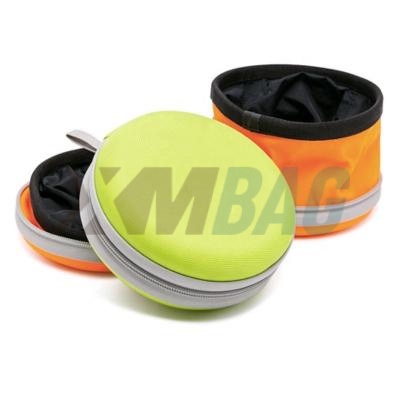 Polyester/Nylon Waterproof Collapsible Twin Pet Travel Bowls