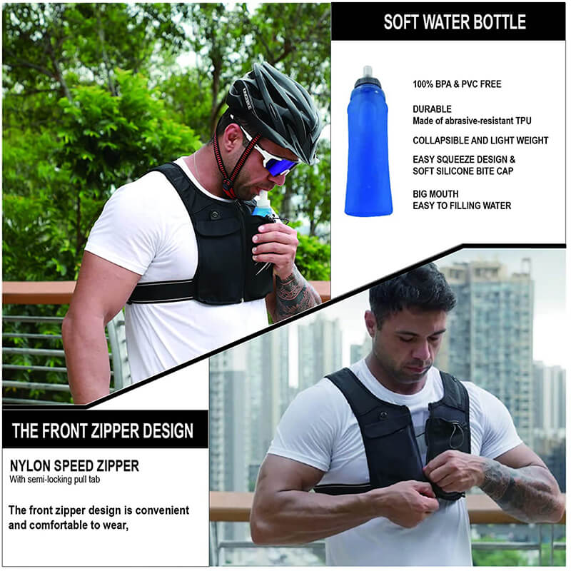 Reflective Training Vest Chest Phone Holders