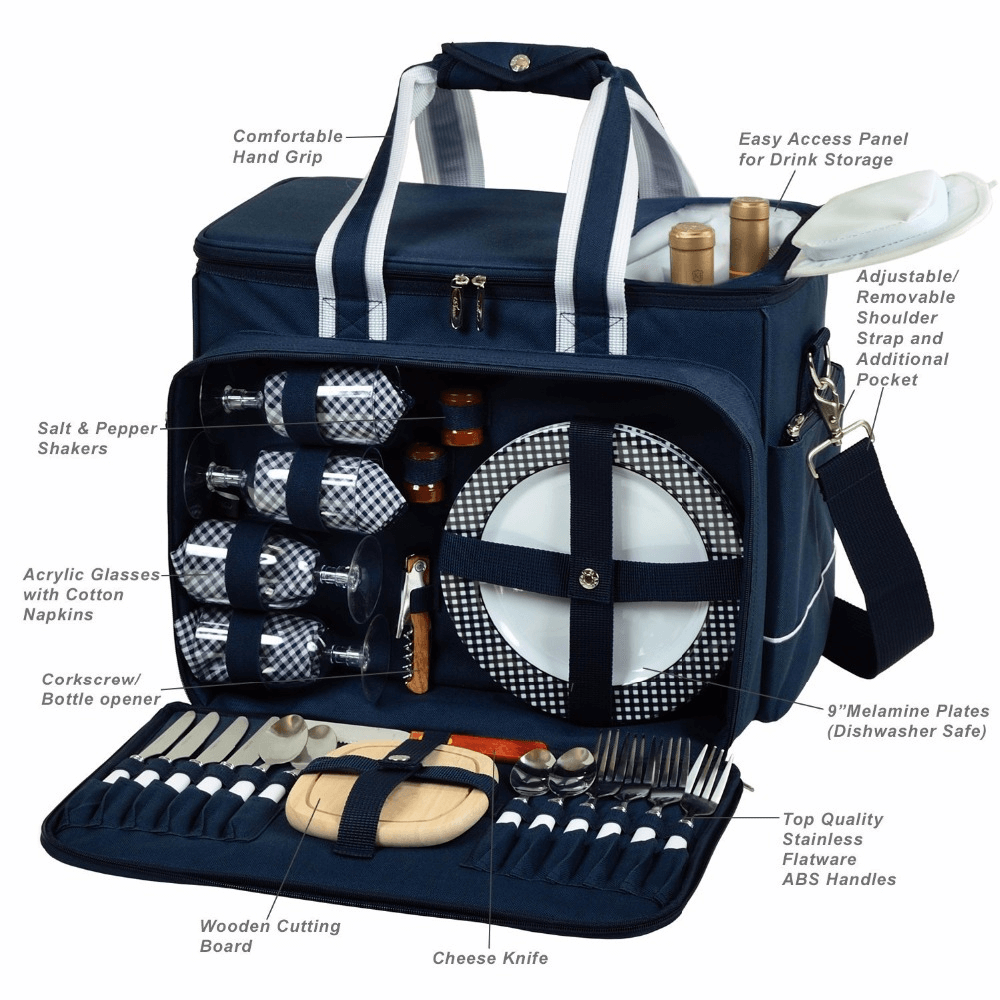 Insulated Cooler Picnic Basket Sets