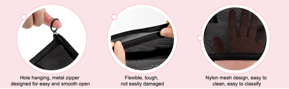 Portable Mesh Toiletry Bags