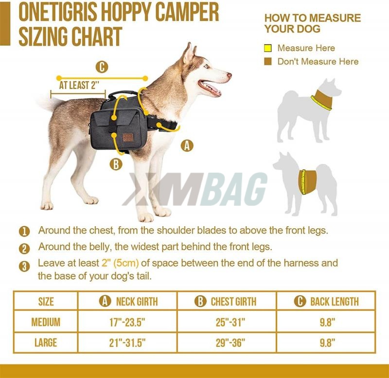 Canvas Collapsible Dog Harness Backpacks