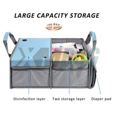 Cationic polyester/PVC Water Repellent Baby Diaper Organizers With Changing Station