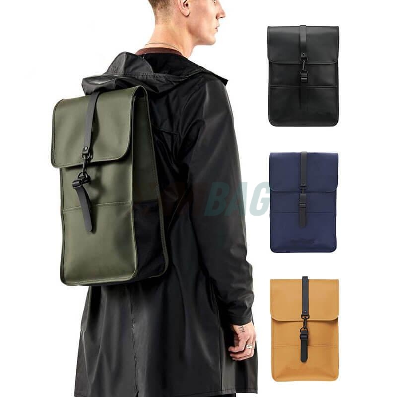 PU Leather Unisex Laptop College Backpacks