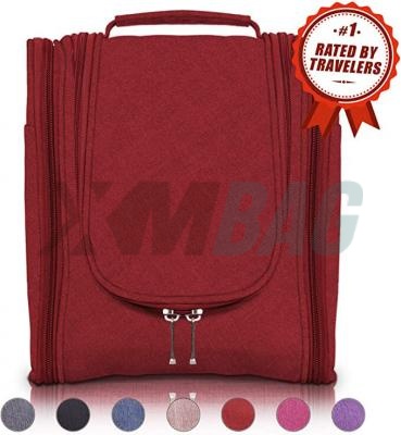 Polyester Water Repellent Large Hanging Travel Toiletry Bags