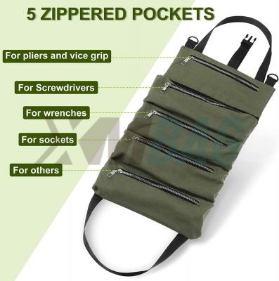 Canvas Water Repellent Multi Purpose Roll Up Tool Bags