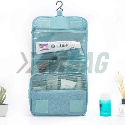 Polyester Water Repellent Hanging Travel Toiletry Bags