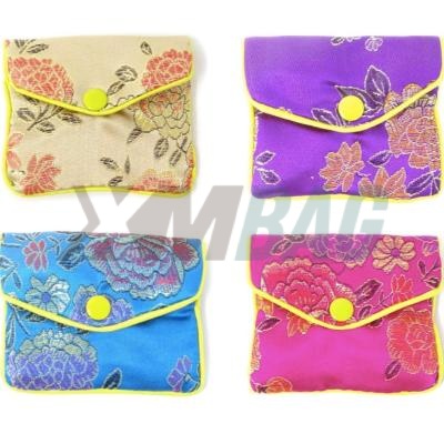 Polyester Chinese Silk Style Jewelry Purse Pouches