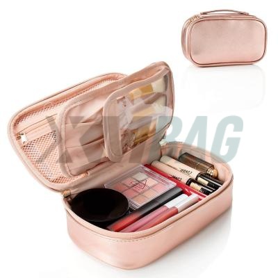 Portable 2-Layer Travel Makeup Bags