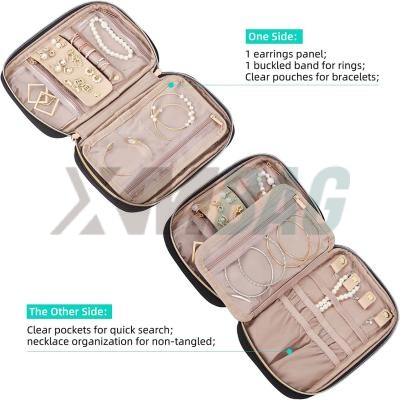 Polyester Water Repellent Travel Jewelry Organizer Cases